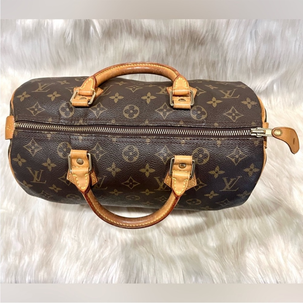 Authentic Louis Vuitton Speedy 30 Shoulder Bag Tote Handbag Purse - Picture 9 of 16